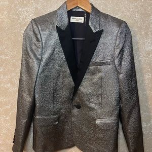 Saint Laurent metallic blazer